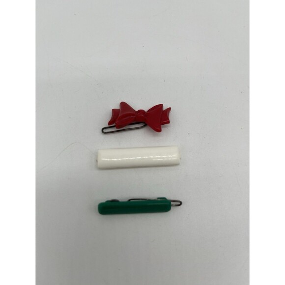 Lot of 13 Vintage VTG Clip 1 1/2" Goody Baby Girl Barrettes Bows Plastic & Metal - Picture 5 of 9